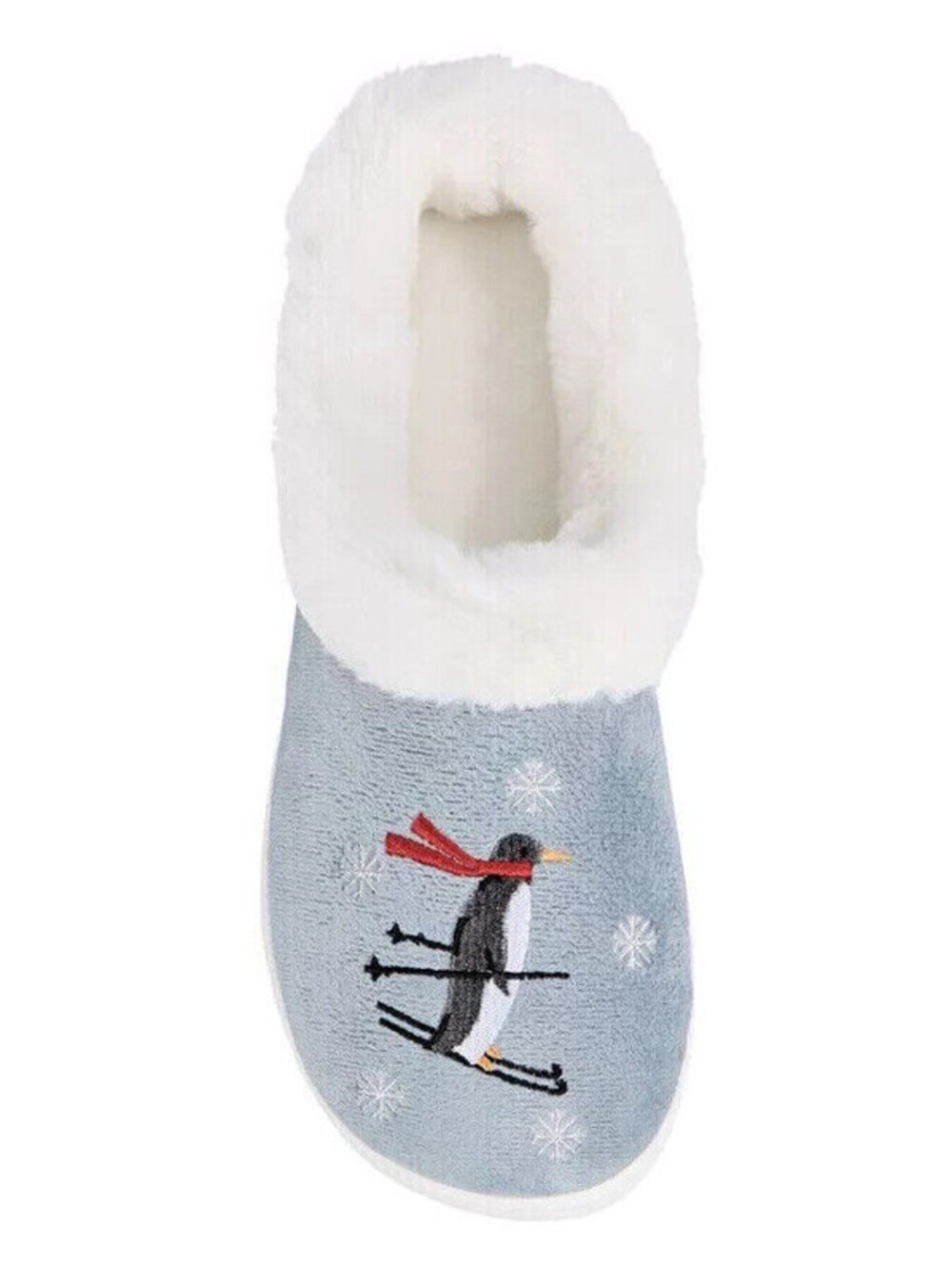 Charter Club Womens Slippers Penguin Hoodback Grey Gray Size XL   *NWOB*